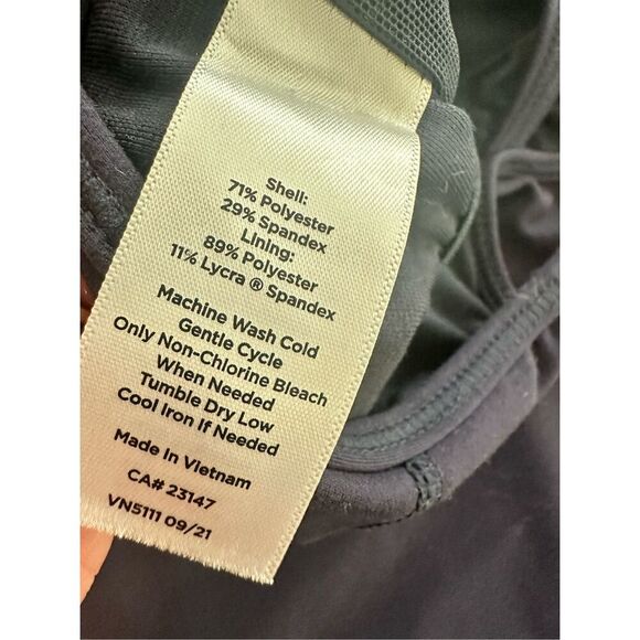 T by Talbots Talbots Navy Blue Workout Tank Size XS With Shelf Bra - Picture 4 of 5